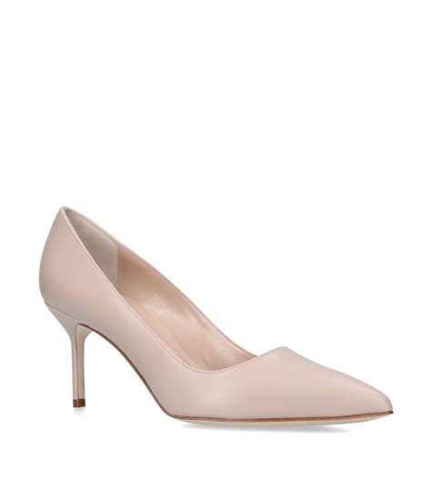 nude suede pump|BB 70 